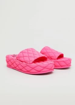 Platform Quilted Sandals Neon Pink -Mango Shoes Sales unnamed file 752