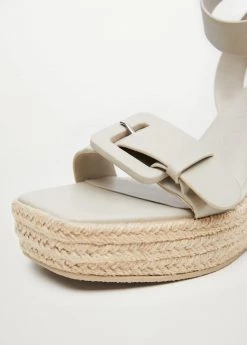 Wedge Buckle Sandals Ice Grey -Mango Shoes Sales unnamed file 77