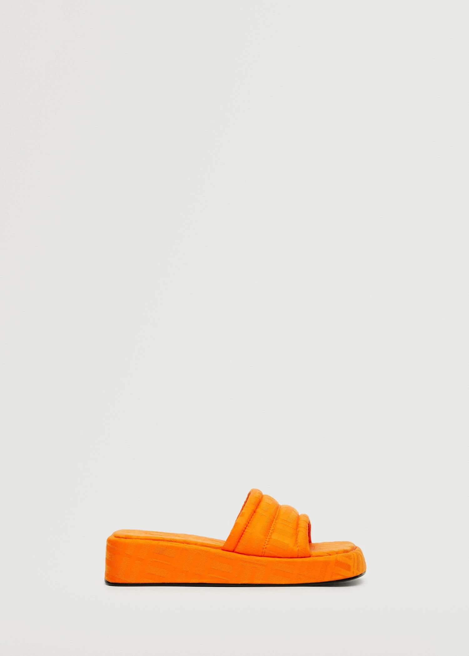 Platform Quilted Sandals Orange 4 Platform Quilted Sandals Orange - Image 2