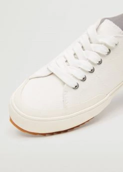 Lace-up Cotton Sneakers White -Mango Shoes Sales unnamed file 816