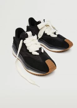 Lace-up Leather Sneakers Beige -Mango Shoes Sales unnamed file 852