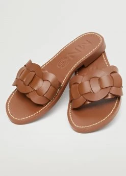 Leather Braided Sandals -Mango Shoes Sales unnamed file 86