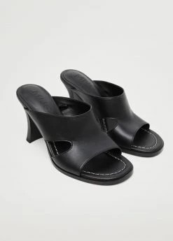 Heel Leather Sandals Black -Mango Shoes Sales unnamed file 877