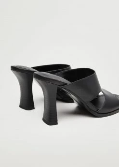 Heel Leather Sandals Black -Mango Shoes Sales unnamed file 879