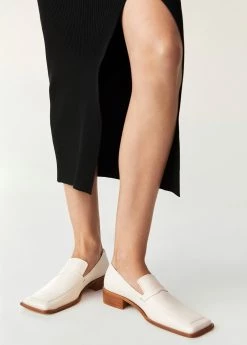 Leather Pointed Loafers Vanilla -Mango Shoes Sales unnamed file 915