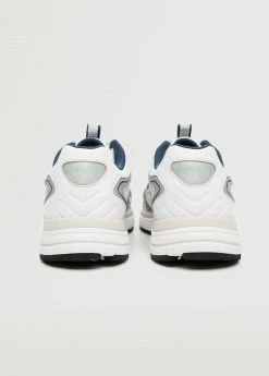 Lace-up Mixed Sneakers Silver 16 Lace-up Mixed Sneakers Silver -Mango Shoes Sales unnamed file 921