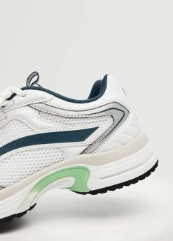 Lace-up Mixed Sneakers Silver 17 Lace-up Mixed Sneakers Silver -Mango Shoes Sales unnamed file 922