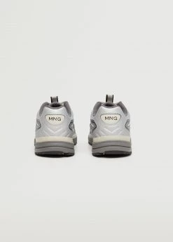 Lace-up Mixed Sneakers Silver 22 Lace-up Mixed Sneakers Silver -Mango Shoes Sales unnamed file 927