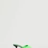 Heel Non-structured Sandals Green