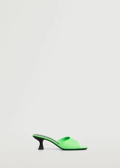 Heel Non-structured Sandals Green