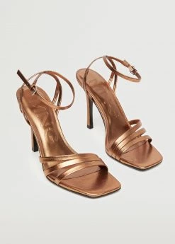 Ankle-cuff Heeled Sandals Copper -Mango Shoes Sales unnamed file 969